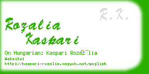 rozalia kaspari business card